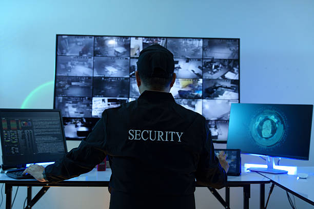 istock Security officers are checking the TV screen of the CCTV system. 2226918256