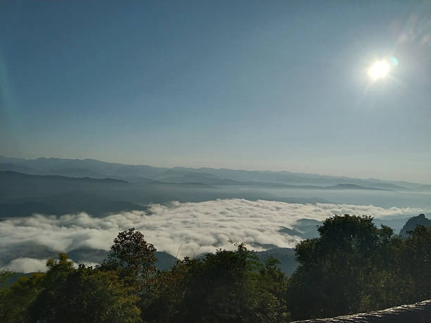 istock Misty morning, Beautiful mountain view, Clouds, mountains and soft morning sunlight 2226919214