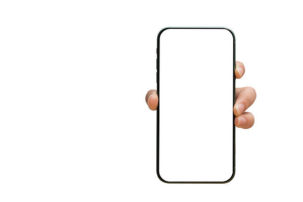istock Hand Holding Smartphone with Blank Screen Isolated on White Background for Mockup or App Presentation 2226921159