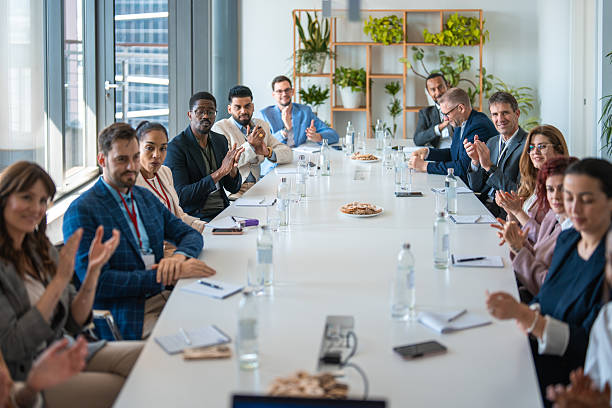 Businesspeople brainstorming in a meeting