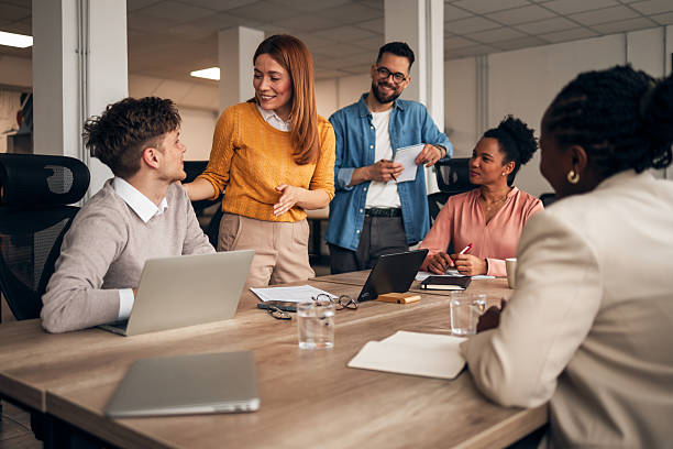 istock Business Team Collaborating During an Informal Meeting in a Modern Office Space 2226940600