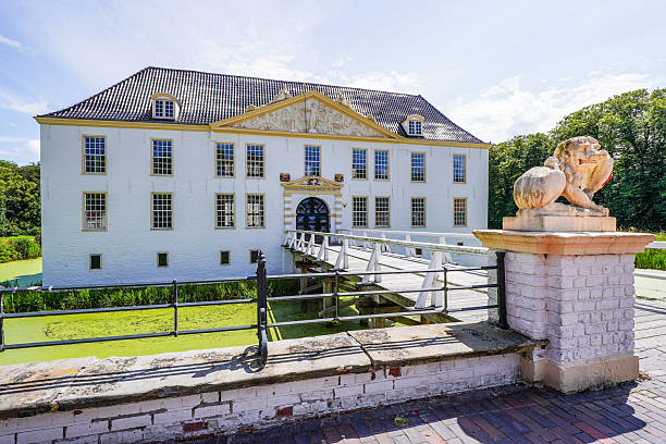 Nordkirchen, Germany, March 18, 2022 - Oranienburg in the west garden of Nordkirchen Castle