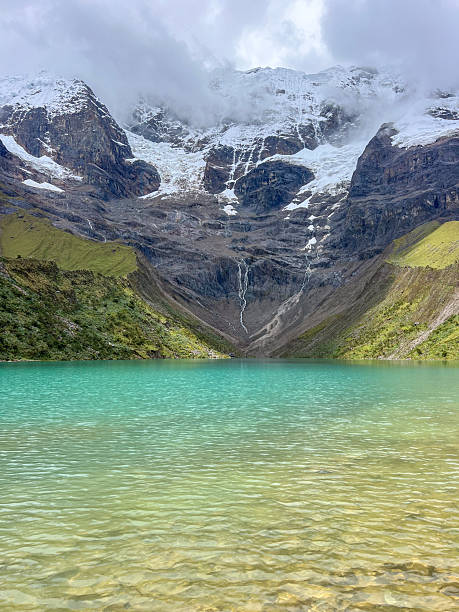 istock Turquoise Mountain Lake with Snowy Peaks 2226949278