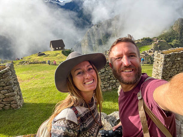 istock Couple Taking Selfie at Machu Picchu Ruins 2226956377