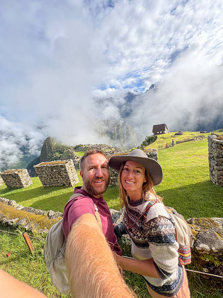 istock Couple Taking Selfie at Machu Picchu Ruins 2226956409