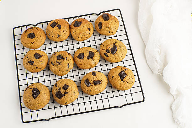 istock Homemade Soft Chocolate Chunk Cookies on Cooling Rack 2226964621
