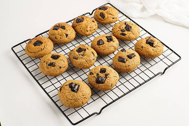 istock Homemade Soft Chocolate Chunk Cookies on Cooling Rack 2226964704