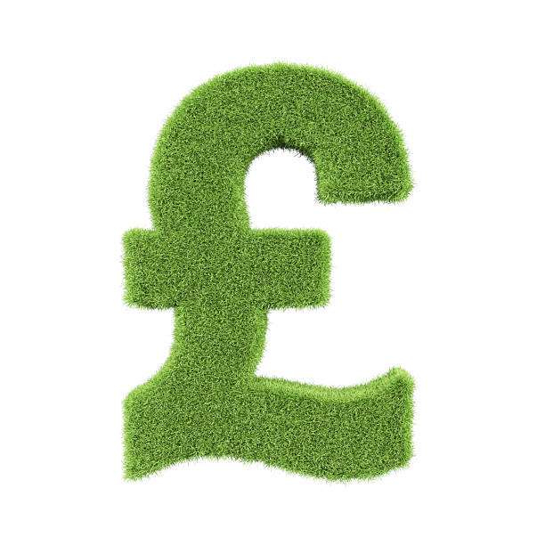 istock Pound Symbol Made of Green Grass on Isolated White Background - Object Clipping Path 2226971433