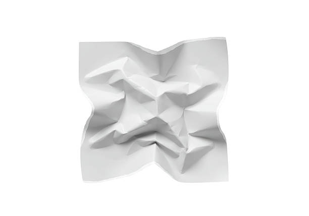 A white piece of paper with a tear in it
