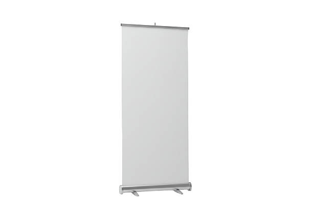 istock Isolated Blank White Retractable Banner Stand 2226971544