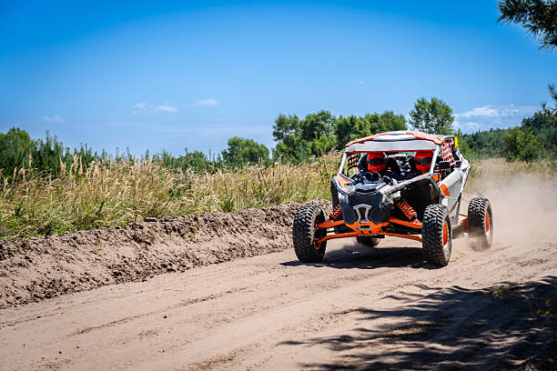 istock Outdoor activities UTV buggy on dusty track. 4x4, extreme, adrenalin 2226972320
