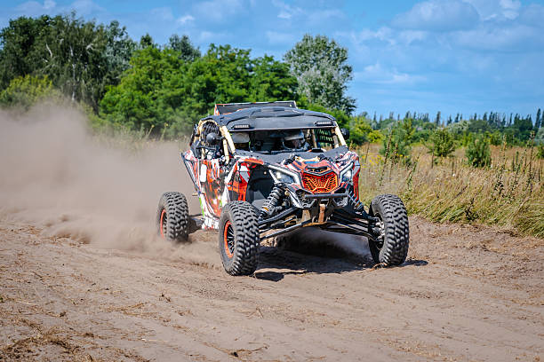 istock ATV / UTV / 4x4 driving on sandy track 2226972323
