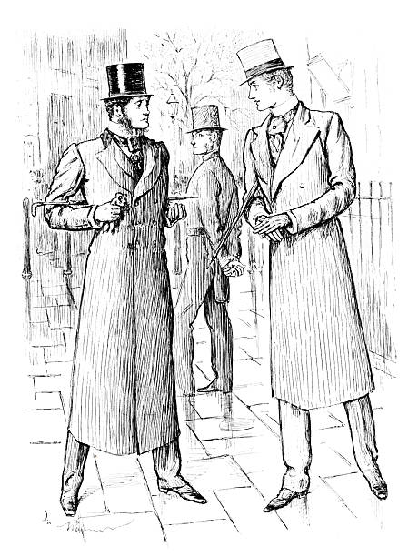 istock Two elegant upper class men on the street flip a coin: heads or tails? 2226973963