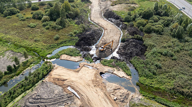 istock Aerial View of Construction Site with Excavator 2226975390