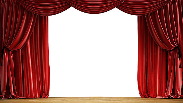 istock Half open red curtains frame an empty theater stage ready for a captivating performance in a historic venue 2226976457