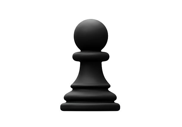 Isolated Black Chess Pawn - Strategy Game Piece