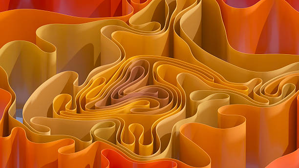 istock Autumn Color Background with Layered and Twisted Papers 2226980991