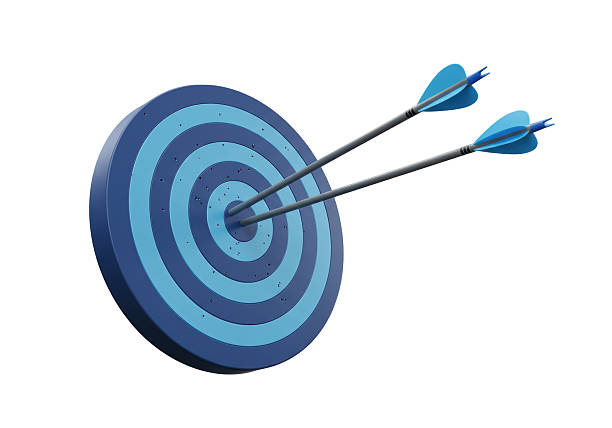 istock Isolated Archery Target with Bullseye Hit 2226984173