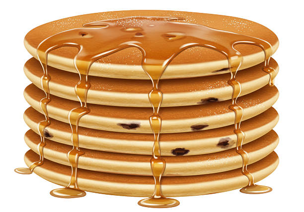 istock Isolated Stack of Pancakes Drizzled with Syrup for Breakfast Treat 2226984626