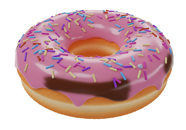 istock Isolated Pink Donut with Sprinkles for Sweet Indulgence 2226984627