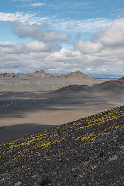 istock Volcanic Landscape with Moss and Rugged Mountains in Iceland 2226986021