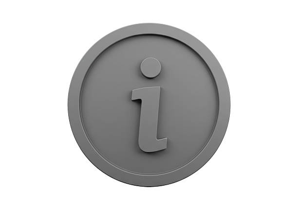 Isolated Gray Information Button Symbol