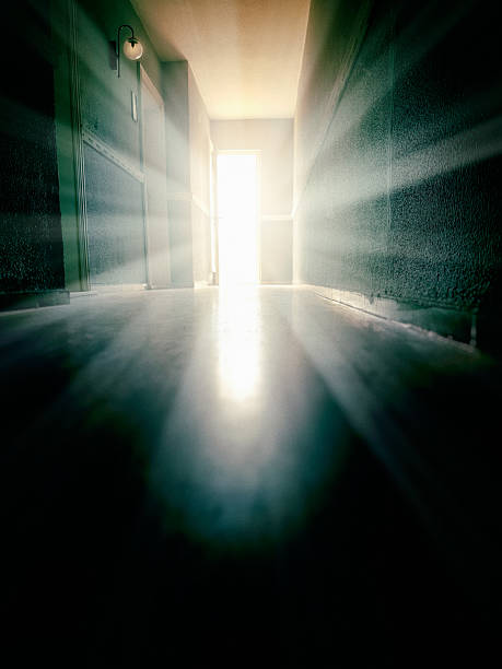 Narrow corridor of apartment building