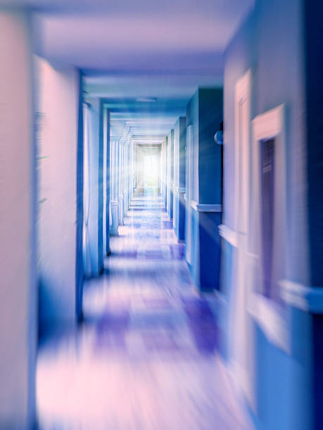 Narrow corridor of apartment building