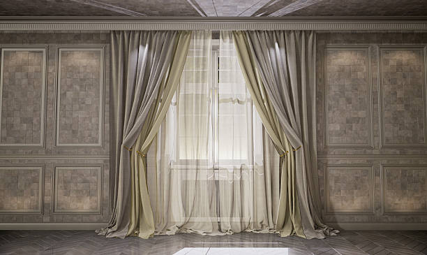 istock curtains and open wooden floor. vip concept 2226991478