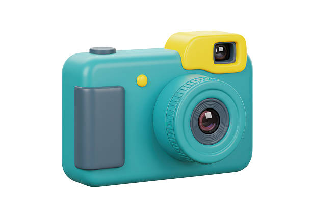 istock Isolated Retro Toy Camera in Teal and Yellow 2226992674