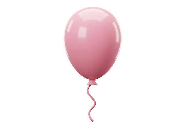 A set of pink balloons tied to a shiny, metallic gift box at an outdoor gender reveal party. The balloons suggest the announcement of a baby girl. Venue decorated with casual, comfortable seating in the background.