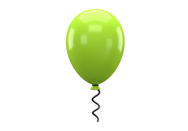 istock Isolated Green Balloon with Swirling String for Festivities 2226994223