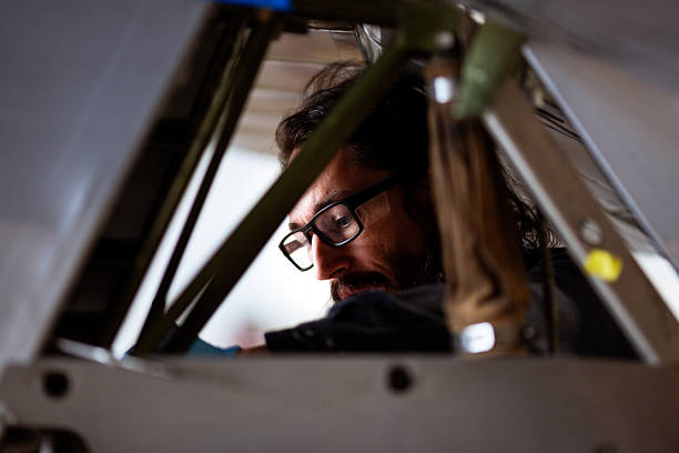 istock Airplane Mechanic Working On Plane's fuselage 2227001857
