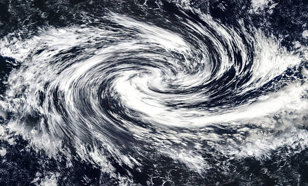 istock Typhoon, tropical storm, cyclone, hurricane, tornado, over ocean. 2227001862