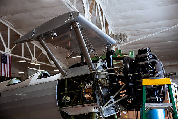istock Vintage Airplane Restoration Project in Hanger being Repaired 2227001941