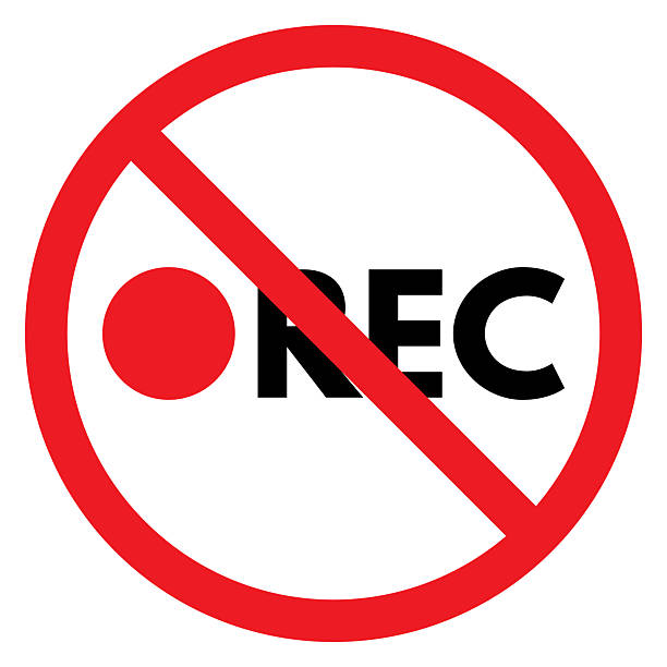 istock No recording sign . Recording prohibited sign isolated on white background . Vector 2227002555