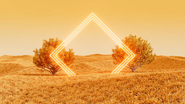 istock Autumn Landscape with Exhibition Area for Product Display 2227002878