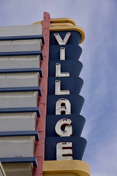 istock Art deco VILLAGE neon sign 2227003905