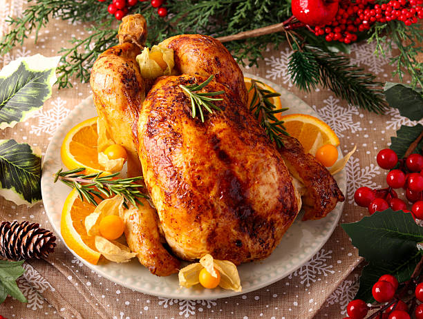 istock Festive whole roast chicken 2227010594