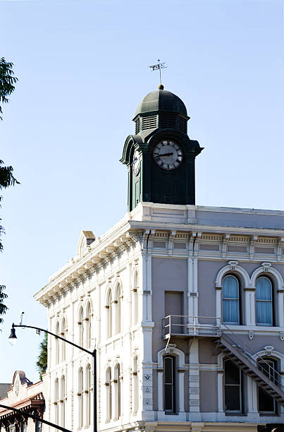 istock Clock Tower With Cupola On Old Building Blue Sky 2227014688