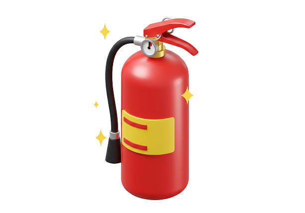 Isolated Red Fire Extinguisher Safety Equipment