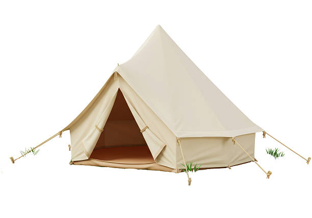 Isolated Canvas Bell Tent for Camping
