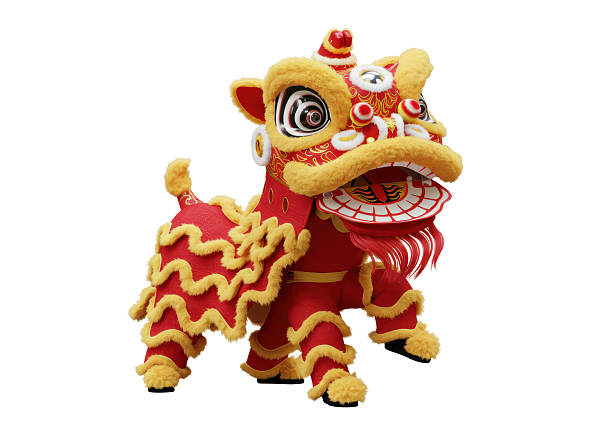 istock Isolated Chinese New Year Lion Dance Costume 2227015689