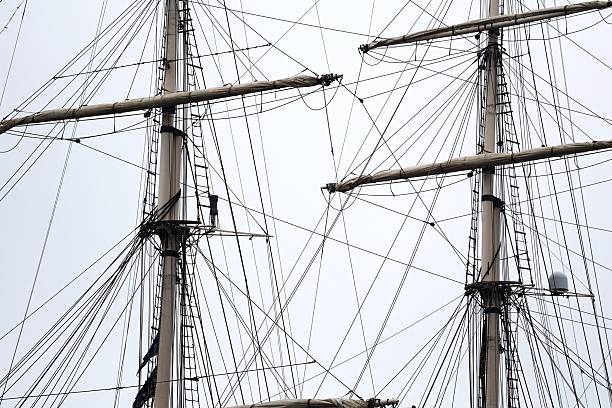 Old sailing ship at the river IJssel during the 2024 Sail Kampen event in the Hanseatic league city of Kampen in Overijssel, The Netherlands.