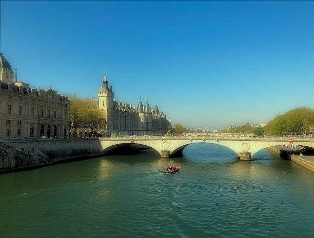 Paris, France: The Pont Saint-Michel over the River Seine.
