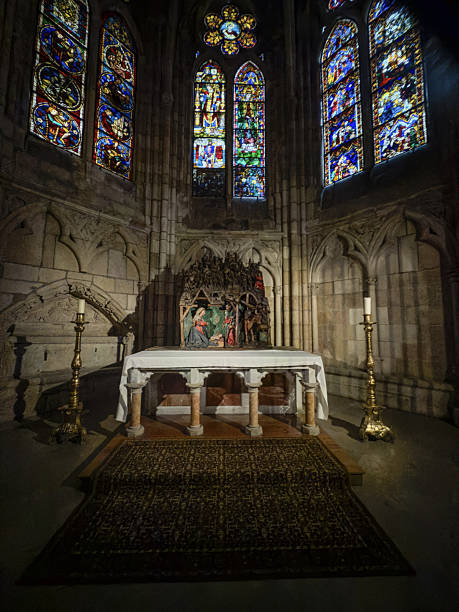 istock Nativity scene sculpture inside Capilla del Nacimiento at Catedral de Leon 2227037464