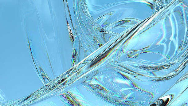 istock Blue crystal glass water-like delicate luxury design abstract background 2227039841