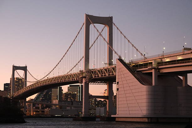 istock Beautiful sunset dusk outdoor architecture bridge structure design landscape view 2227047185