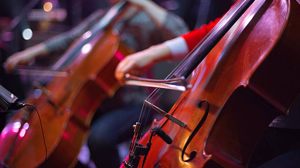 istock girl playing cello in orchestra on stage 2227052504