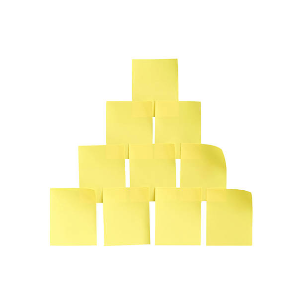 Man using post it while working at home. motivation